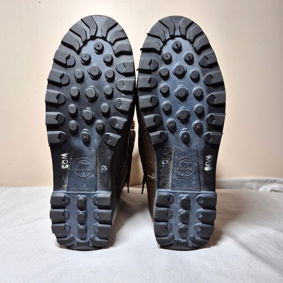 Vintage 90s Sorel Alpine brown leather fleece lined snow boots women's 9 - Picture 6 of 9